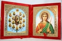 Икона-складень Древо Богородицы и Ангел-Хранитель (15*18 см)