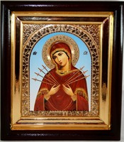 Икона Божья Матерь Семистрельная 24,5*21,5*4 см 5