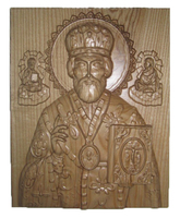 Икона резная Николай Чудотворец