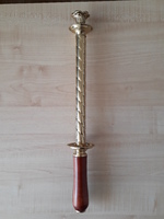 ПОДСВЕЧНИК ДЬЯКОНСКИЙ ДЛИННЫЙ в руку (дерев.ручка)