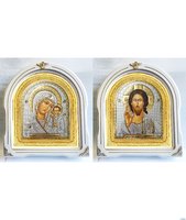 Венчальная пара Икона Спасителя и Казанской Божьей Матери
