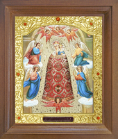 Икона Прибавление ума 26-П-172 17х20 см деревянный прямой киот, лик 15х18, оклад (риза) золото