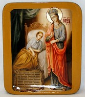 Писанная икона Богородица в шкатулке