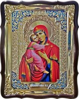 Икона в фигурной рамке Владимирская Богородица