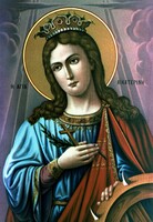 Широкоформатная икона Екатерина Великомученица