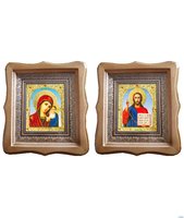 Венчальная пара Икона Спасителя и Казанской Божьей Матери 22