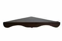 Полка под икону одноярусная темная без бортика