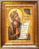 Янтарная икона Давид