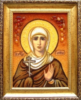 Янтарная икона Галина