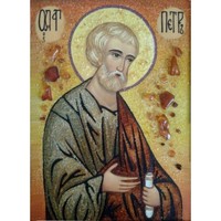 Икона из янтаря Святой Петр