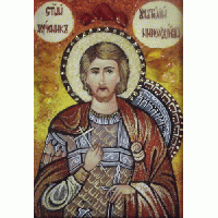 Икона из янтаря Святой мученик Анатолий Никейский