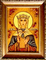 Янтарная икона Людмила (1)