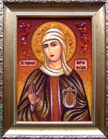 Янтарная икона Мария