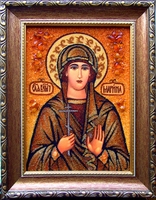 Янтарная икона Марина 1