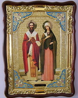 Киприан и Устинья  икона