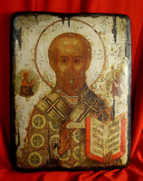 Икона Святой Николай Чудотворец под старину