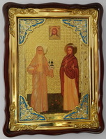 Варвара и Елизавета  в киоте  икона