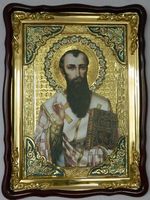 Василий Великий  в киоте  икона